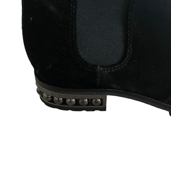 KARL LAGERFELD PARIS | Saxe Ball Stud Suede Chelsea Boots Size 6.5 - Picture 5 of 11
